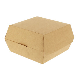 Scatola  Kraft per Hamburguesa XXL 14,5x14,5x8 cm (25 Pezzi)