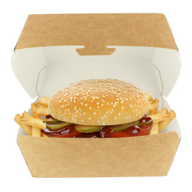 Scatola Kraft per Hamburger Mega 16,5x18x9cm (25 Pezzi)