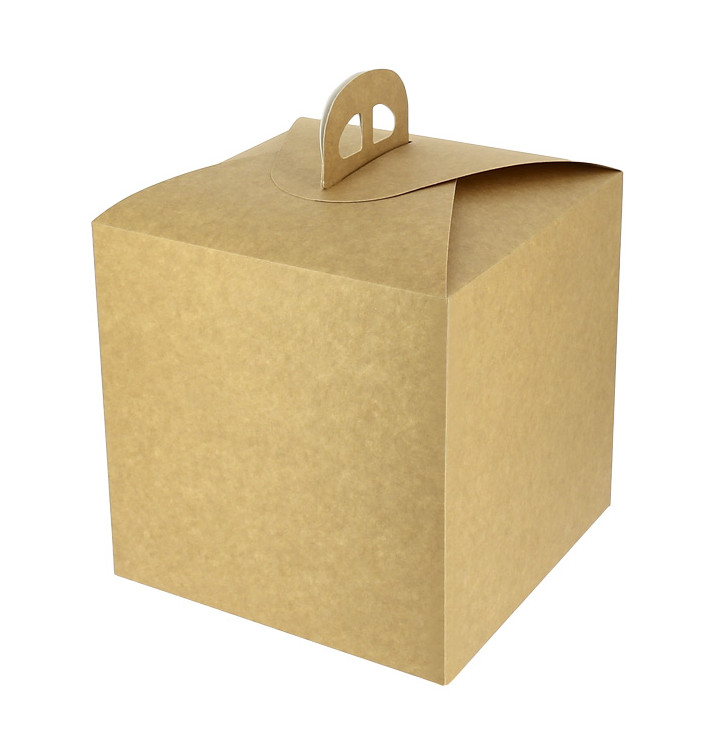 Scatola di cartone Kraft per Panettone 1000g 21,5x21,5x21,5cm (25 Pezzi) Scatola di cartone Kraft per Panettone 1000g 21,5x21,5x21,5cm (25 Pezzi)