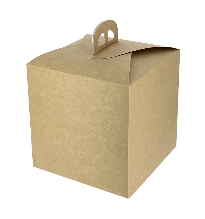 Scatola di cartone Kraft per Panettone 500g 18,5x18,5x18,5cm (100 Pezzi) Scatola di cartone Kraft per Panettone 500g 18,5x18,5x18,5cm (100 Pezzi)