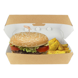 Scatola Kraft per Hamburger Gigante 23x17,5x8cm (25 Pezzi)