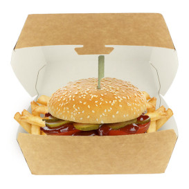 Scatola Kraft per Hamburger Mega 16,5x18x9cm (200 Pezzi)