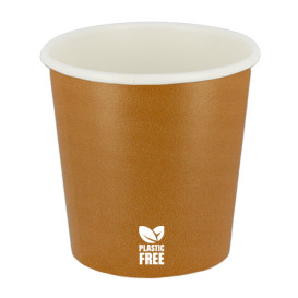 Bicchiere di Carta Senza Plastica 4Oz/120ml "Caramello" Ø6,2cm (1.000 Pezzi)