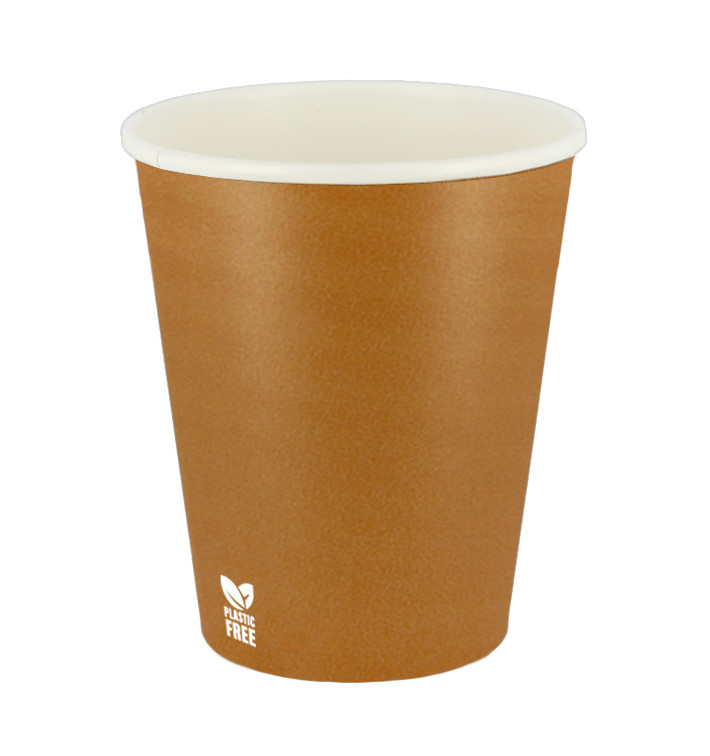 Bicchiere di Carta Senza Plastica 8 Oz/240ml "Caramello" Ø8,0cm (1.000 Pezzi) Bicchiere di Carta Senza Plastica 8 Oz/240ml "Caramello" Ø8,0cm (1.000 Pezzi)