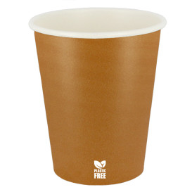 Bicchiere di Carta Senza Plastica 8 Oz/240ml "Caramello" Ø8,0cm (1.000 Pezzi)