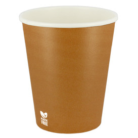 Bicchiere di Carta Senza Plastica 8 Oz/240ml "Caramello" Ø8,0cm (50 Pezzi)
