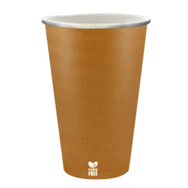 Bicchiere di Carta Senza Plastica 12 Oz/360ml "Caramello" Ø8cm (1.000 Pezzi)