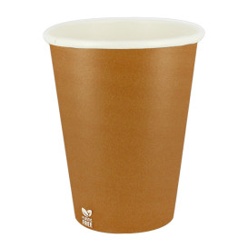 Bicchiere di Carta Senza Plastica 14 Oz/420ml "Caramello" Ø9,0cm (1.000 Pezzi)