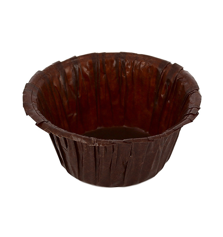 Pirottini per CupCake 4,9x3,8x7,5cm Marrone (1.400 Pezzi) Pirottini per CupCake 4,9x3,8x7,5cm Marrone (1.400 Pezzi)