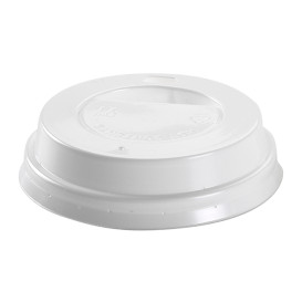 Coperchio con Foro per Bicchiere di Carta 4Oz/120ml Bianco Ø6,2cm (1000 Pezzi)