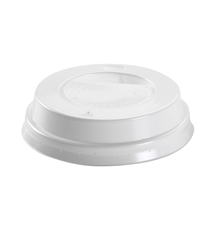 Coperchio con Foro per Bicchiere di Carta 4Oz/120ml Bianco Ø6,2cm (1000 Pezzi) Coperchio con Foro per Bicchiere di Carta 4Oz/120ml Bianco Ø6,2cm (1000 Pezzi)