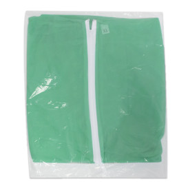 Tuta TNT di PP Cappuccio e Chiusura Cerniera Taglia XL Verde (25 Pezzi)