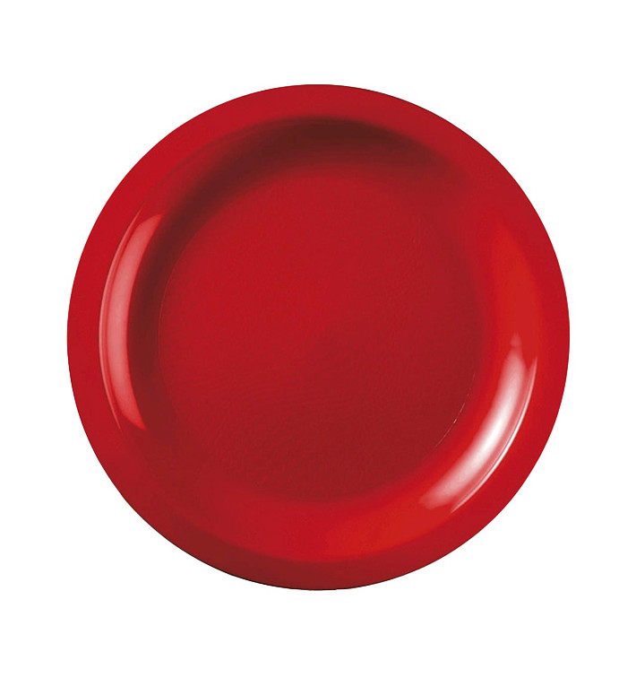 Piatto Plastica Piano Rosso Round PP Ø185mm (50 Pezzi) Piatto Plastica Piano Rosso Round PP Ø185mm (50 Pezzi)