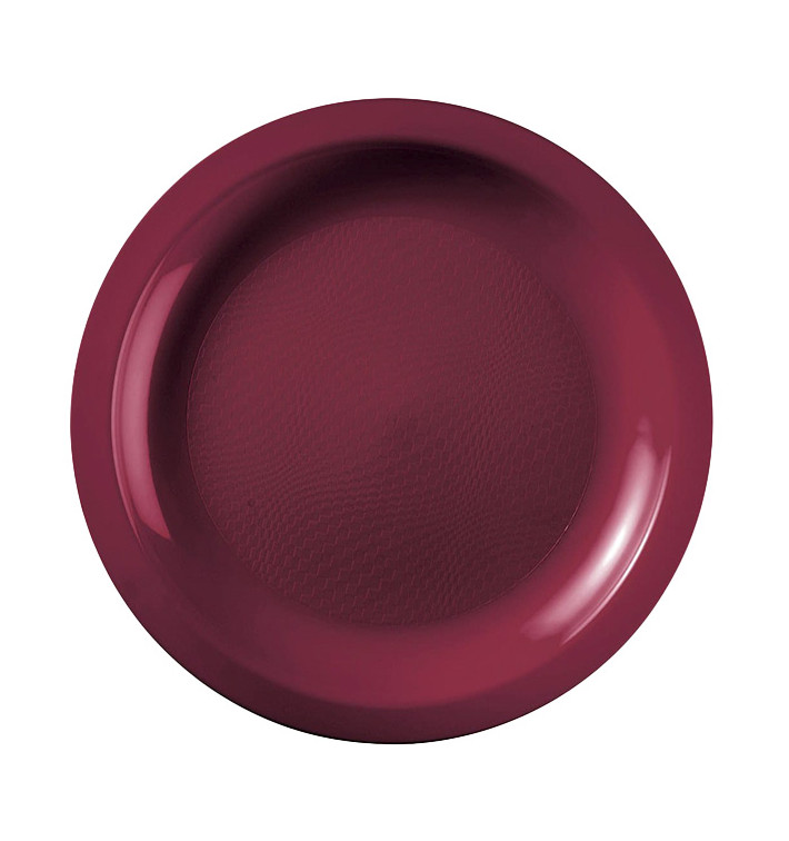 Piatto Plastica Piano Bordò Round PP Ø185mm (600 Pezzi) Piatto Plastica Piano Bordò Round PP Ø185mm (600 Pezzi)