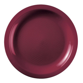 Piatto Plastica Piano Bourdeaux Round PP Ø185mm (50 Pezzi)