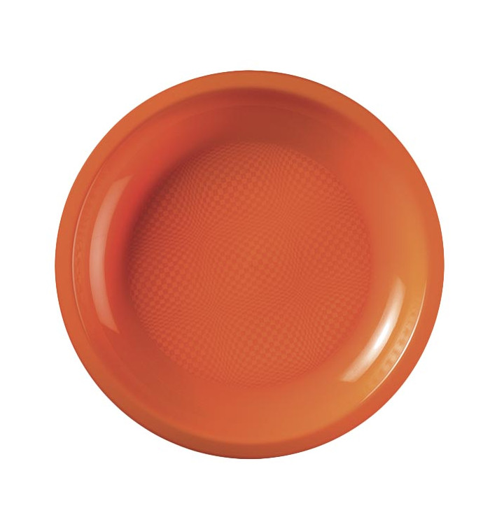 Piatto Plastica Piano Arancione Round PP Ø185mm (600 Pezzi) Piatto Plastica Piano Arancione Round PP Ø185mm (600 Pezzi)