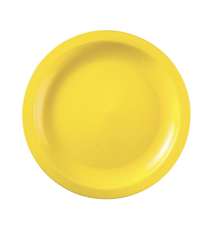 Piatto Plastica Piano Giallo Round PP Ø18,5cm (25 Pezzi) Piatto Plastica Piano Giallo Round PP Ø18,5cm (25 Pezzi)