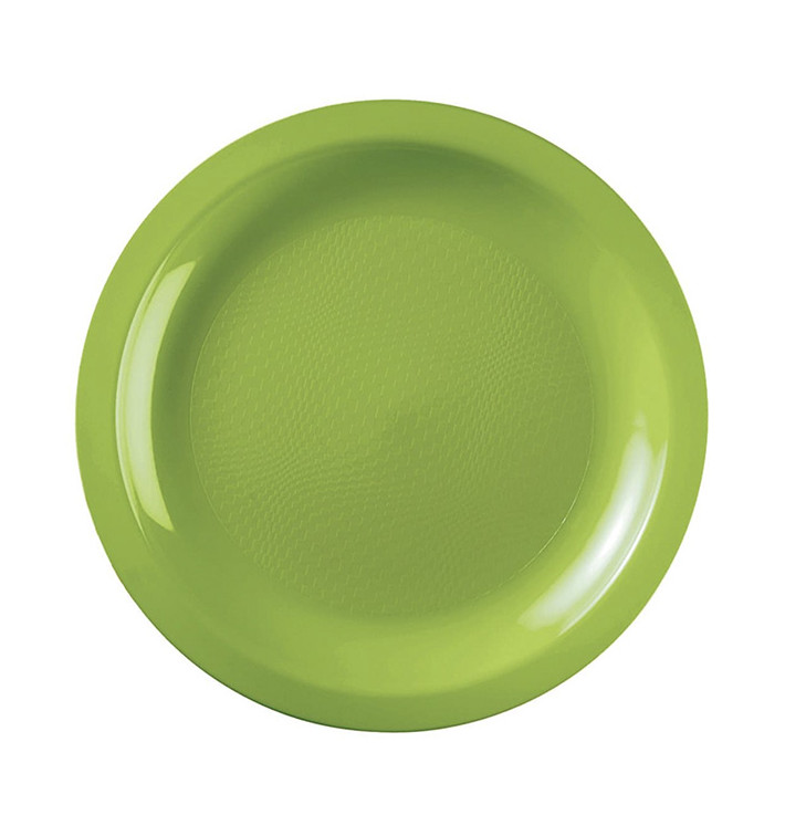 Piatto Plastica Piano Verde Acido Round PP Ø185mm (600 Pezzi) Piatto Plastica Piano Verde Acido Round PP Ø185mm (600 Pezzi)