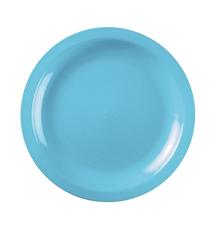 Piatto Plastica Piano Turchese Round PP Ø185mm (50 Pezzi) Piatto Plastica Piano Turchese Round PP Ø185mm (50 Pezzi)