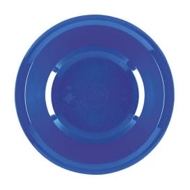 Piatto di Plastica Fondo Blu Mediterranean Round PP Ø195mm (600 Pezzi)