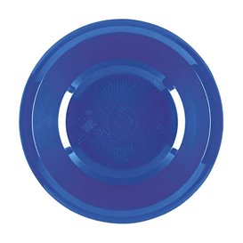 Piatto di Plastica Fondo Blu Mediterranean Round PP Ø195mm (50 Pezzi)