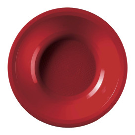 Piatto di Plastica Fondo Rosso Round PP Ø195mm (600 Pezzi)