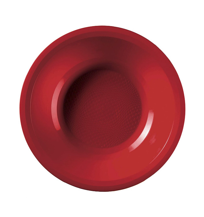 Piatto di Plastica Fondo Rosso Round PP Ø195mm (50 Pezzi) Piatto di Plastica Fondo Rosso Round PP Ø195mm (50 Pezzi)