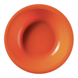 Piatto di Plastica Fondo Arancione Round PP Ø195mm (600 Pezzi)