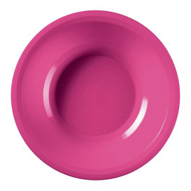 Piatto di Plastica Fondo Fucsia Round PP Ø195mm (600 Pezzi)