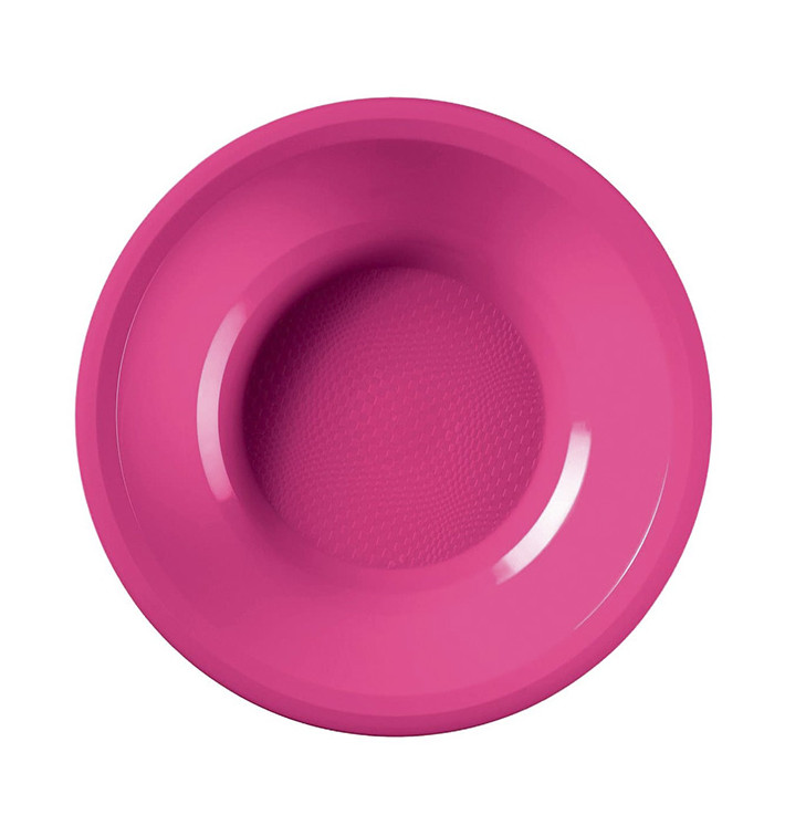 Piatto di Plastica Fondo Fucsia Round PP Ø195mm (50 Pezzi) Piatto di Plastica Fondo Fucsia Round PP Ø195mm (50 Pezzi)