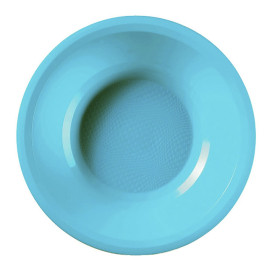 Piatto di Plastica Fondo Turchese Round PP Ø195mm (50 Pezzi)