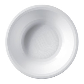 Piatto di Plastica Fondo Bianco Round PP Ø195mm (25 Pezzi)