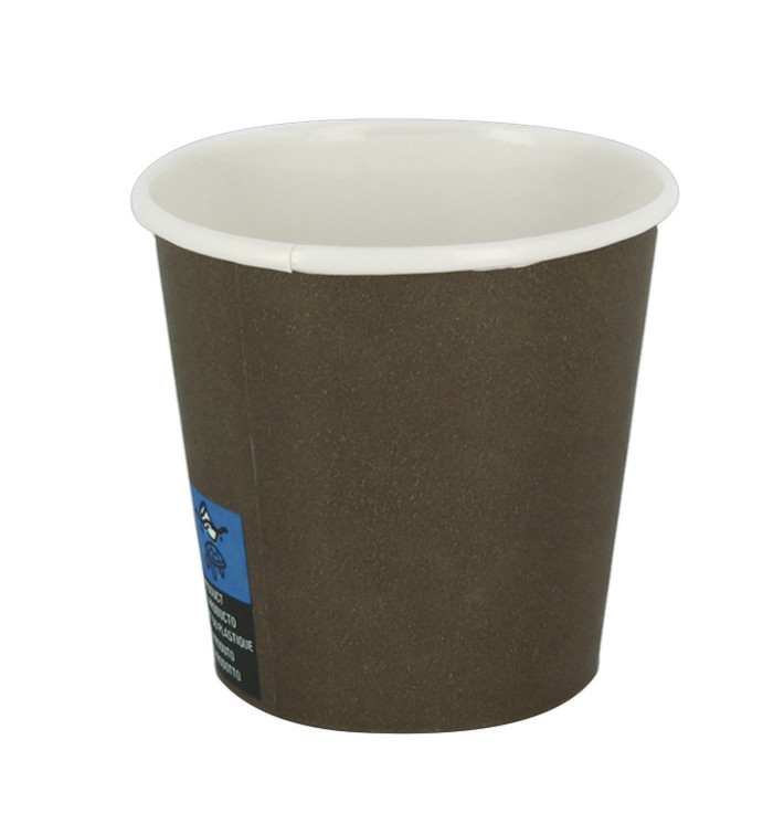 Bicchiere di Carta 4Oz/120ml Marrone Ø6,2cm (3.000 Pezzi) Bicchiere di Carta 4Oz/120ml Marrone Ø6,2cm (3.000 Pezzi)