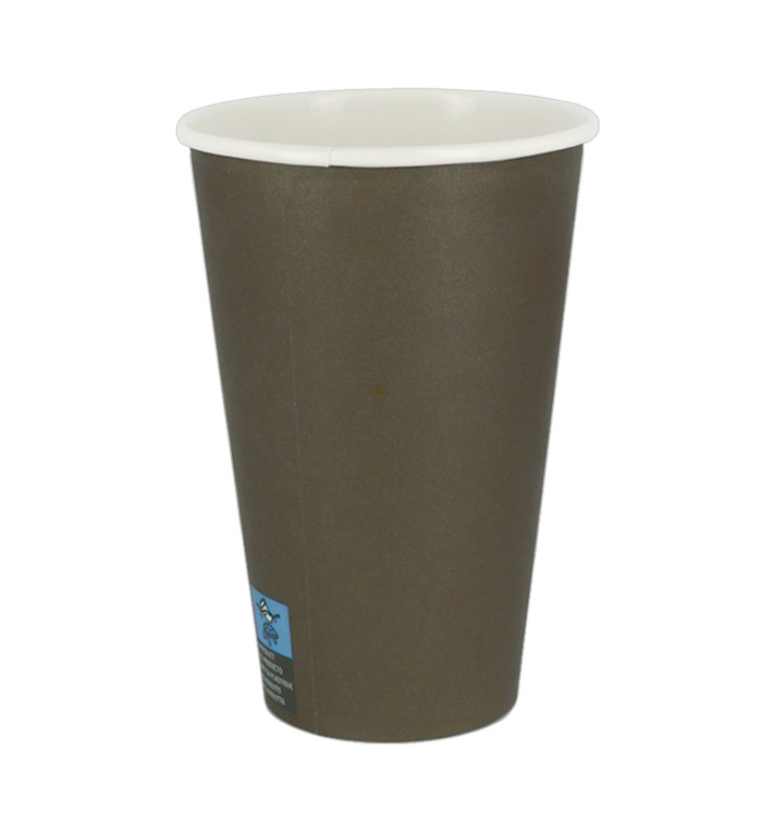 Bicchiere di Carta 12Oz/360ml Marrone Ø8,0cm (100 Pezzi) Bicchiere di Carta 12Oz/360ml Marrone Ø8,0cm (100 Pezzi)