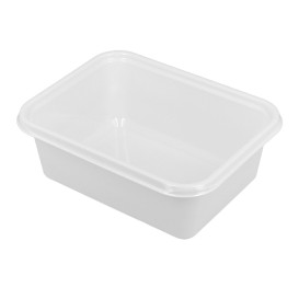 Contenitore Plastica PS Bianco 127x91x42mm 300ml (100 Pezzi)