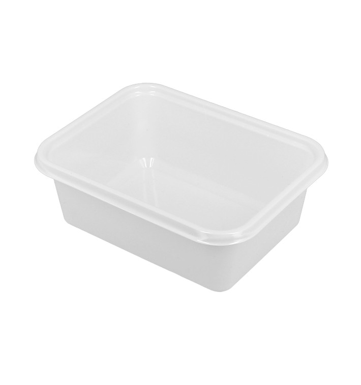 Contenitore Plastica PS Bianco 127x91x42mm 300ml (100 Pezzi)