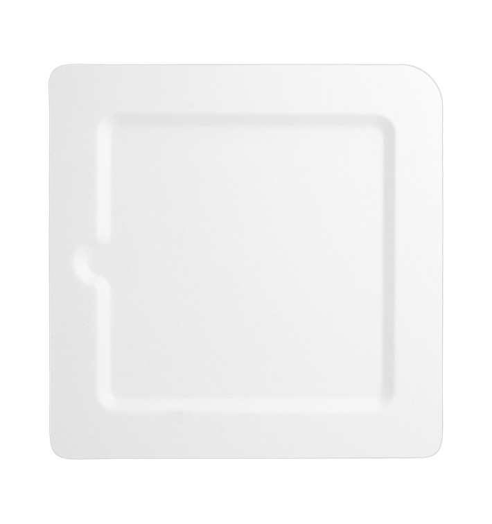 Piatto Quadrato Bianco Tacca Canna Zucchero 200x200mm (50 Pezzi) Piatto Quadrato Bianco Tacca Canna Zucchero 200x200mm (50 Pezzi)