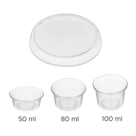 Coperchio PET Trasparente per Contenitore Ø7,5cm (1.000 Pezzi)