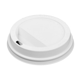 Coperchio con Foro per Bicchiere di Carta 12 Oz e 20 Oz Ø8,9cm (100 Pezzi)