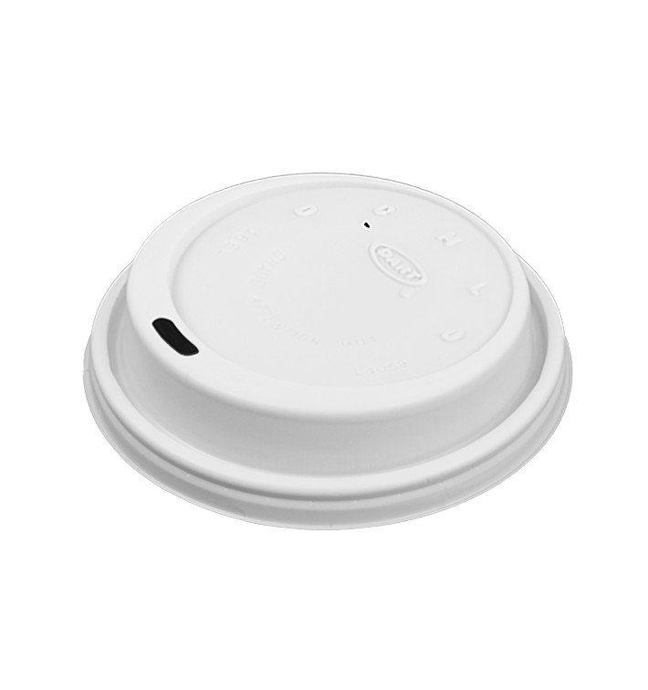 Coperchio di plastica PS "Cappuccino" Bianco Ø9,4cm (1000 Pezzi) Coperchio di plastica PS "Cappuccino" Bianco Ø9,4cm (1000 Pezzi)
