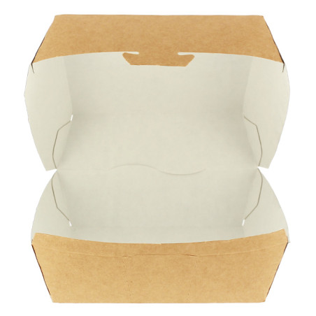 Scatola Kraft per Hamburguesa XXL 14,5x14,5x8 cm (25 Pezzi)