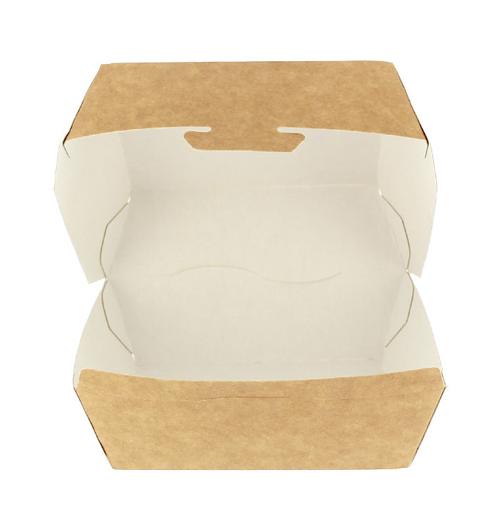 Scatola Kraft per Hamburger 12x12x7 cm (25 Pezzi) Scatola Kraft per Hamburger 12x12x7 cm (25 Pezzi)