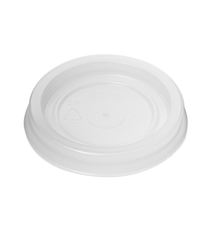 Mini Coperchio di Plastica PS Bicchiere 80/100ml Ø5,7cm (2400 Pezzi) Mini Coperchio di Plastica PS Bicchiere 80/100ml Ø5,7cm (2400 Pezzi)