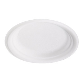 Piatto Canna da Zucchero Premium Wave Bianco Ø17,5 cm (50 Pezzi)
