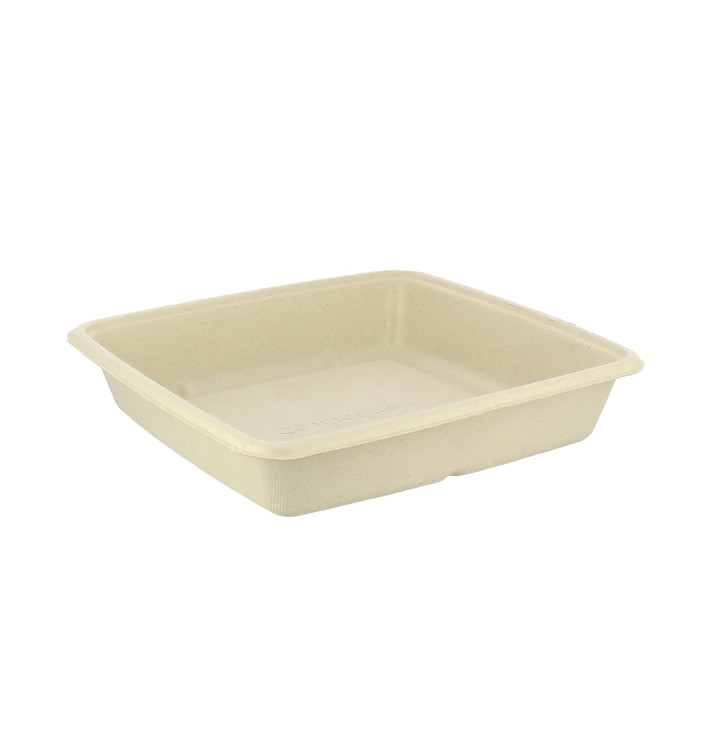 Contenitori Canna da Zucchero 1000ml 230x230x30mm (300 Pezzi) Contenitori Canna da Zucchero 1000ml 230x230x30mm (300 Pezzi)