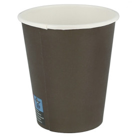 Bicchiere di Carta 8Oz/240ml Marrone Ø8,0cm (50 Pezzi)