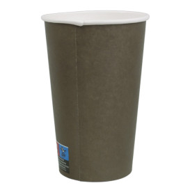 Bicchiere di Carta 16Oz/480ml Marrone Ø9,0cm (1.000 Pezzi)