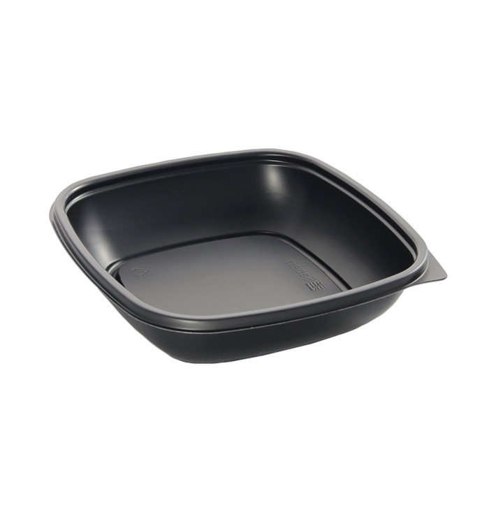 Contenitori di Plastico PP Nero 500ml 16,5x16,5x4cm (50 Pezzi) Contenitori di Plastico PP Nero 500ml 16,5x16,5x4cm (50 Pezzi)