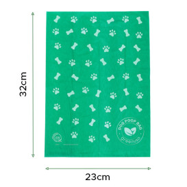 Sacchetto per escrementi per cani 100% bio 23x32cm (3.000 Pezzi)