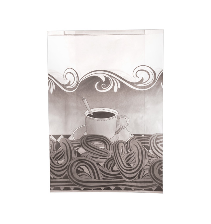 Sacchetto per Churros Antigrasso 18+7x32cm (250 Pezzi) Sacchetto per Churros Antigrasso 18+7x32cm (250 Pezzi)